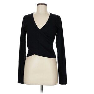 Black Athleta Transcend Wrap Top